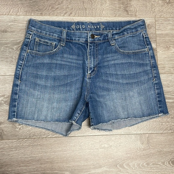 Old Navy Denim Jean Shorts Frayed Hem 10 - Picture 7 of 15